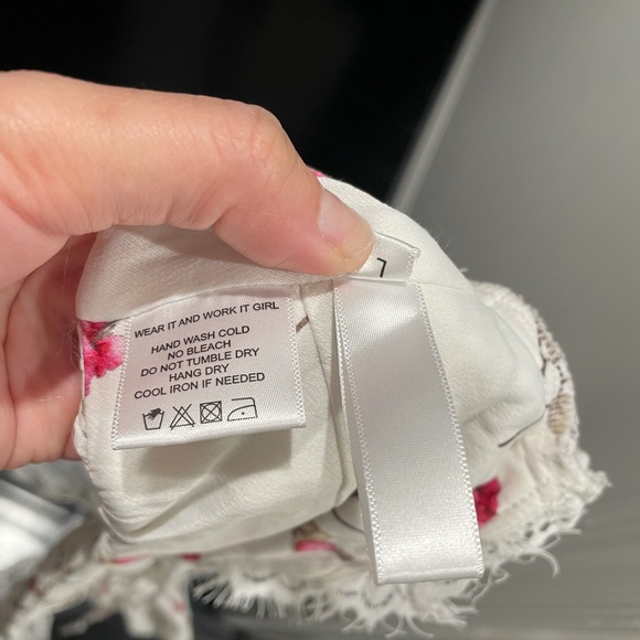 RAT & BOA THE BONITA SET WHITE large crop top skirt roses floral set - Picture 5 of 11